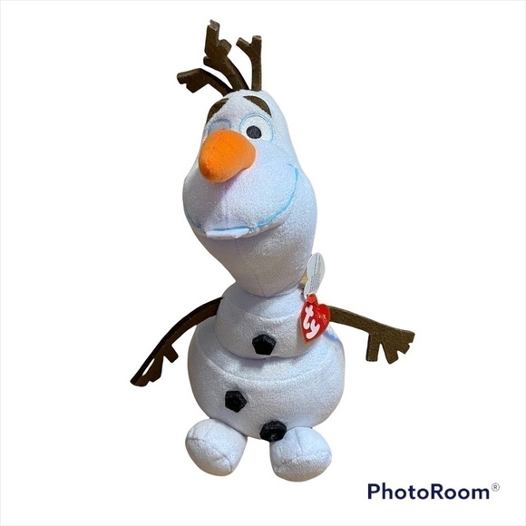 TY Olaf Plush Sparkle NWT Frozen Disney Stuffed Animal Snowman - Picture 1 of 7